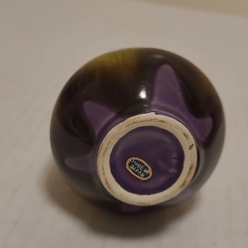 Vintage Japanese Multicolored Drip Glaze Bud Vase